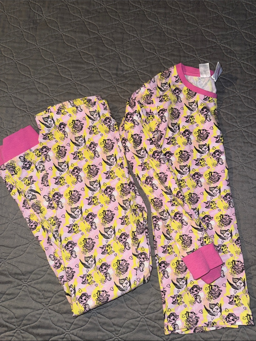 My Little Pony Pink and Yellow Floral Character Pajama Set